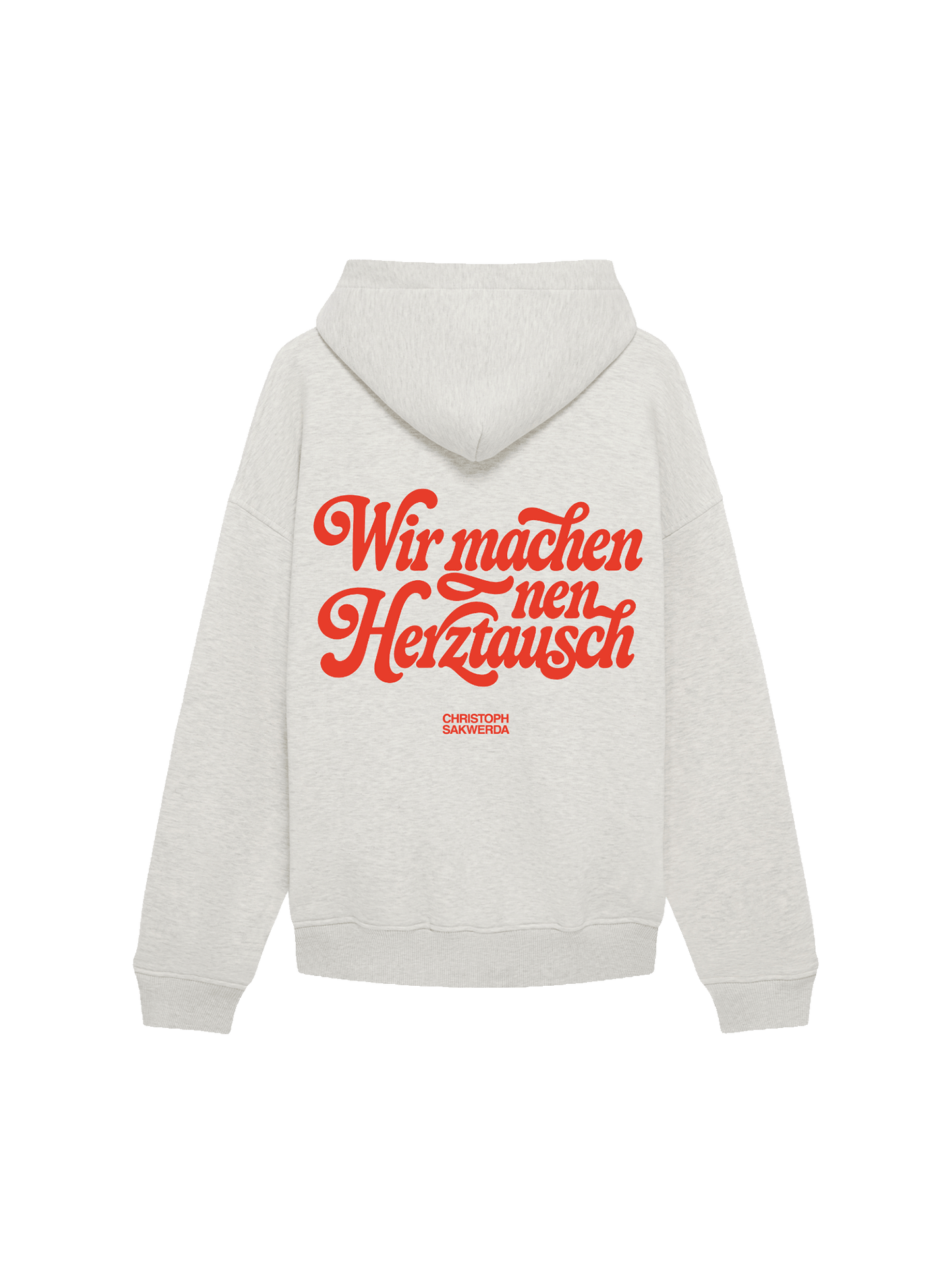 "Herztausch" Hoodie Grey Melange