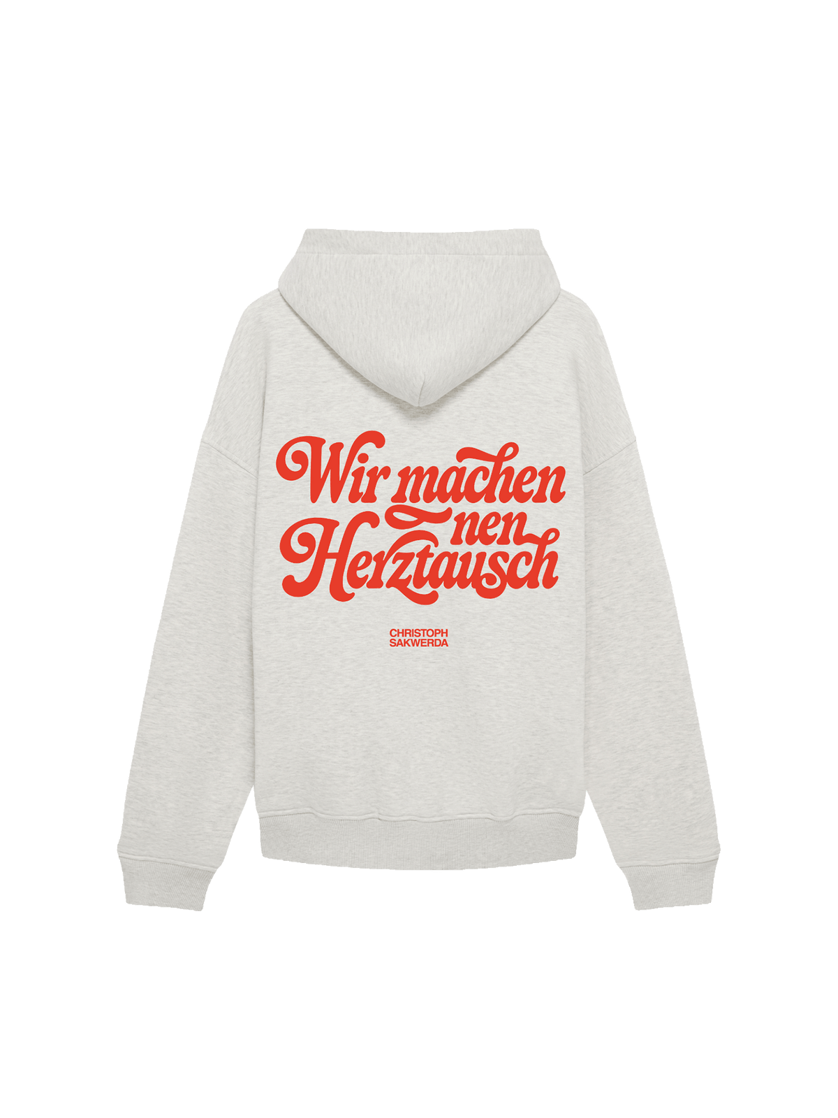 "Herztausch" Hoodie Grey Melange