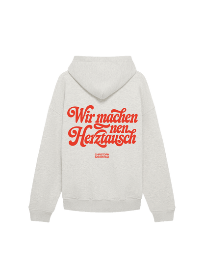 "Herztausch" Hoodie Grey Melange
