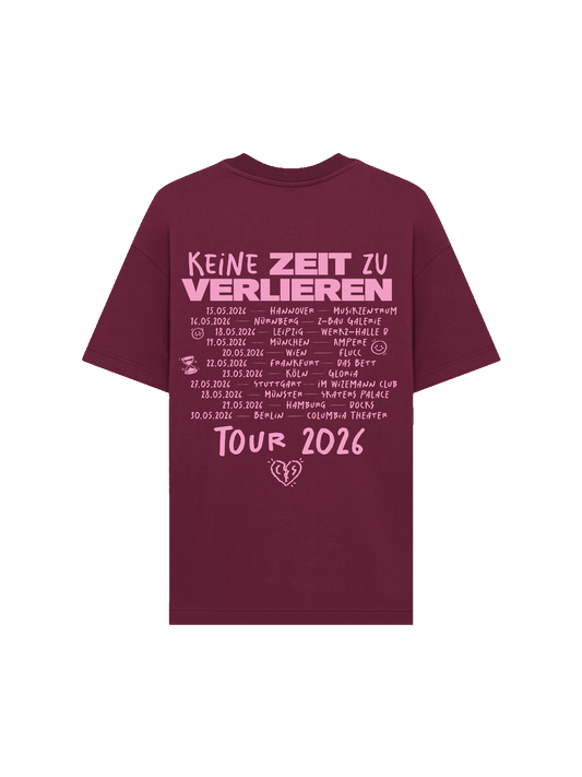 "Keine Zeit zu verlieren" T-Shirt Burgundy